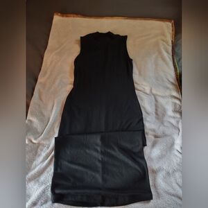 Gold Ray Elegant Black Sleeveless Midi Dress/Size Small